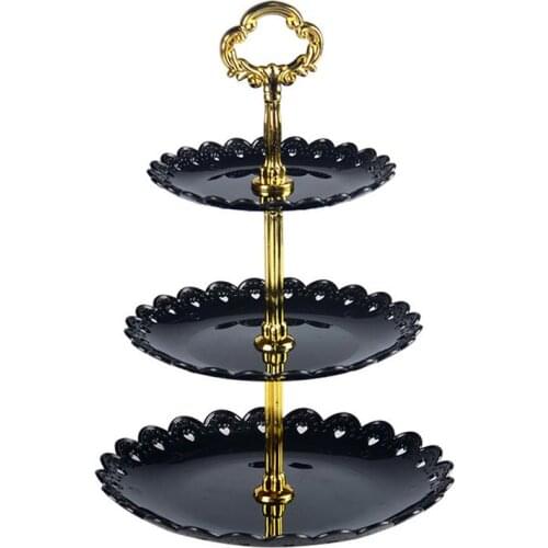 Three-Layer Fruit Plate Cake Stand Desserts Vegetable Cupcake Storage Racks for Kitchen Baking Tools