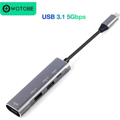 USB C PD Charger Hub Multi Port Type C Combo Hub for MacBook to HDMI 4K Ethernet, USB 3.0 Ports
