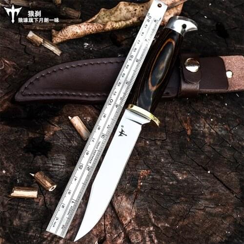 Voltron high hardness outdoor camping survival tactical straight knife, wilderness survival knife, portable knife