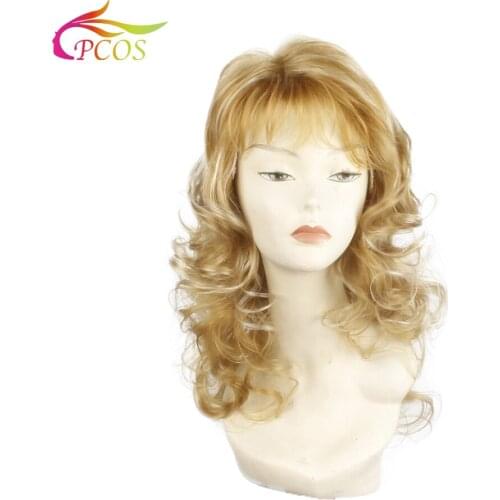 Long Wave Synthetic Hair Available Wig For Women African American Heat Resistant Fiber Daily False Hair+Free wig cap