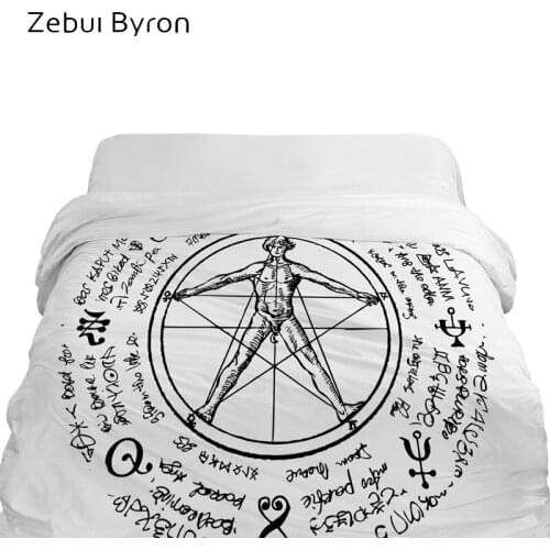 1PCS Duvet Cover,3D HD Printing Comforter/Quilt/Blanket Cover 220x240/200x200/140x200,Magic White Bedding King/Double Drop Ship