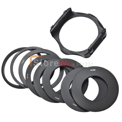 100% New 9pcs 49mm 52mm 55 58mm 62mm 67mm 72mm 77mm 82mm Ring Adapter +Filter Holder for Cokin p Holder series