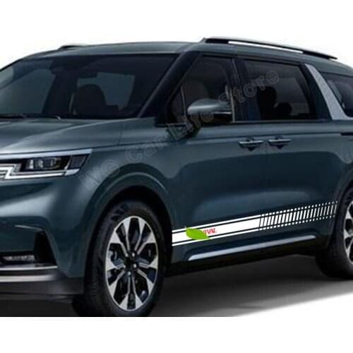 2 Pcs Car Sticker for Kia Carnival Racing Sports Long Stripe Sticker Car Stylish Vinyl Flim Decals DIY Accessories