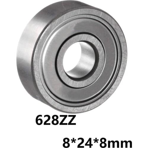 2pcs/lot 628ZZ Deep Groove Ball Miniature Mini Bearings 628ZZ 628-ZZ 8*24*8mm 8*24*8 52100 Chrome Steel Material