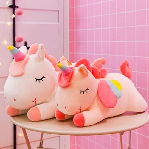 20 Plush doll, baby soft Hold pillow ,The unicorn lovely Angel Unicorn Plush toys pony childrens bedroom decoration Girl gift