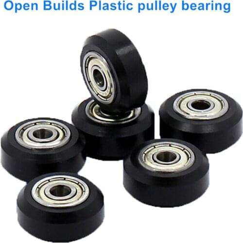 20Pcs/Slot POM Plastic Wheel Pulleys Ball Bearings 625ZZ 3D Printer Parts Round Idler Gear Perlin Part V 3D Printer Accessories