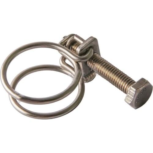 3Pcs 13mm-51mm Stainless Steel Double wire hose clamp Pipe clamps Tube clamp Hoops Pipe Clip Fixing Electric Furnace Duct Hoop