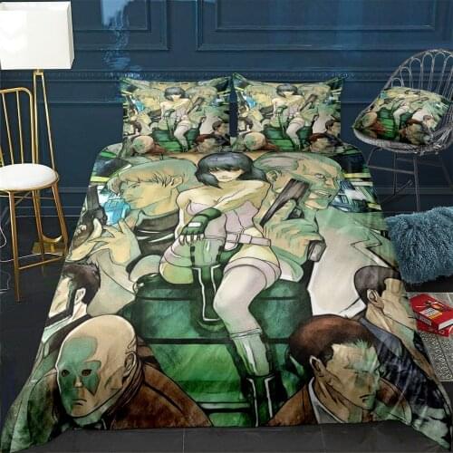 Ghost in the Shell Duvet Cover Comfortable Quilt Home Decora Design Universal Bedding Set Bedclothes+Pillowcase 3pcs