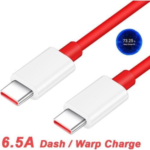 65W OnePlus 9 Pro Warp Charging Cable 6.5A USB-C Dash Charging Cable For One Plus 8T 5G 1+8 Pro Nord 1+8 1+7T Pro 1+7T 1+6T 1+5