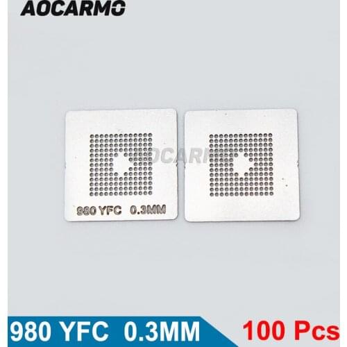 Aocarmo 100Pcs/Lot 0.3MM 980YFC Plant Tin Template SMC Stencil For LM4FS1AH 5BBCIG 5BBC1G LM4FS1AH5BBCIGR LM4FS1AH5BBCIG