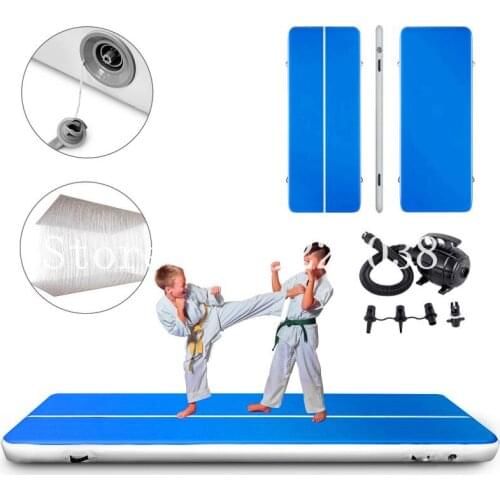 Inflatable Air Tumble Track Olympics Gym Mat for Yugo taekwondo 3*2*0.2m Air Inflatable Gym Track Home use Electric Air Pump
