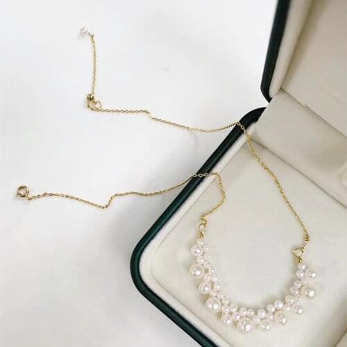 Free shipping princess genuine natural pearl beads pure hand craft lady necklace design can custmoize lengt wedding gift trendy