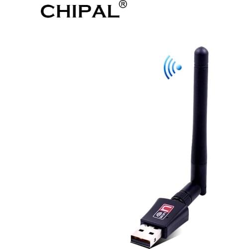 CHIPAL 300Mbps Mini USB Wifi Receiver Wireless Wifi Adapter 2dB Antenna Lan Network Card 802.11n/b/g High Speed Wifi Adaptador