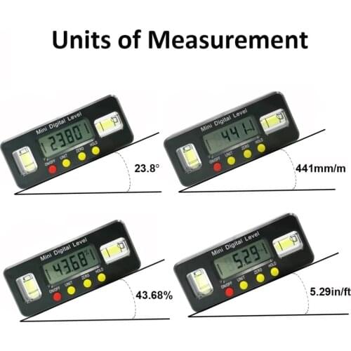 Digital angle finder Protractor electronic level box 360 Degree digital inclinometer angle measuring tool with magnets Portable