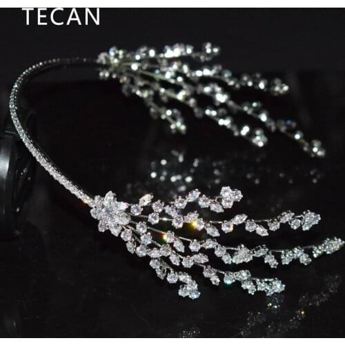 Zircon Wedding Crown Hair Accessories High Quality Bridal Crown Headband Soft Headband 3A CZ Tiaras Crowns Jewelry For Women