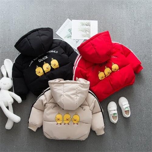 Childrens cotton-padded clothes in winter, new thick down cotton-padded jacket cartoon bread clothes for children