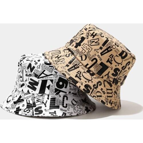 Double Sided Wear Printed Panama Bucket Hat Men Women Summer Sun Protection Cap Hip Hop Hat Fisherman Hat
