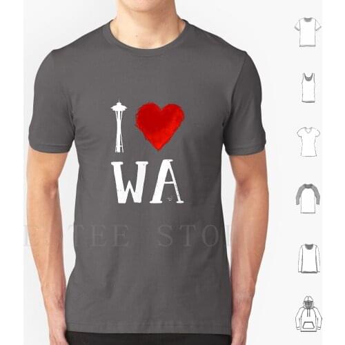 I Heart Seattle ( Remix ) T Shirt Print Cotton Washington Seattle Northwest Landmark Space Tourist Love Rebus City Needle