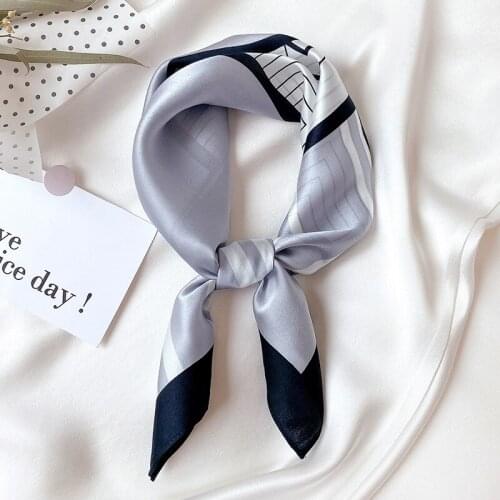 KOI LEAPING New fashion Small square scarf female silk summer neck sunscreen wild temperament suit scarf