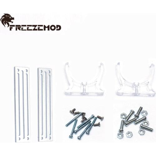 FREEZEMOD Cylindrical Reservoir Bracket for 50MM Water Tank Mounting Parts Pastic Metal I-bracket Kit Water Cooler Modding