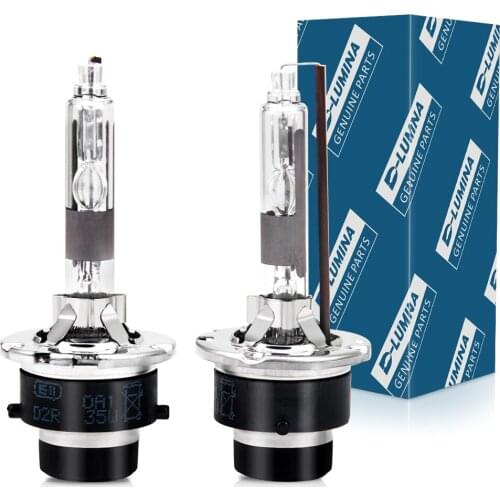 2Pcs NEW Car Flashing D2R HID Xenon Headlight Bulb Kit 12V 70W 6000K Headlight Bulbs Replace Halogen Full Steel Alloy Bracket