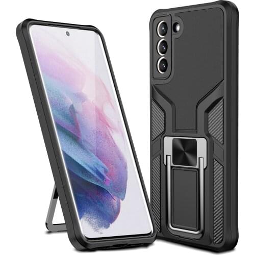 Matel Magnetic Kickstand Phone Case For Samsung Galaxy A72 A52 A32 5G S21 Ultra S20 Plus Note 20 Military Grade Drop Proof Cover