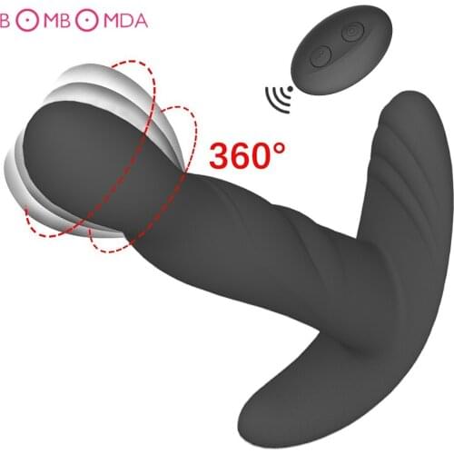 Male Rotation Vibrator Sex Toys Vibrating Prostate Massager Anal Plug Remote Control Vibrator Butt Plugs Adults Sex Toys For Men