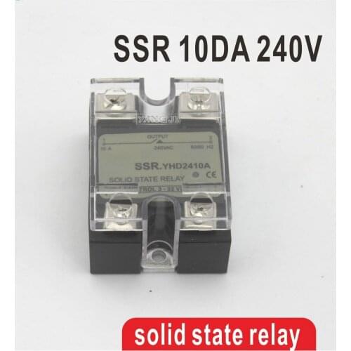 10DA SSR Control 3-32V DC output 12~240VAC single phase AC solid state relay