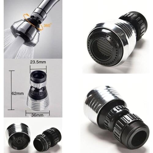 Single Handle Dual Control 360 Degree Swivel Faucet Bubbler Adapter Universal Foamer Faucet Filter Spout ABS 11Mpa 30