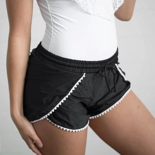 Elastic Waist High waisted Lace Splicing Pyjamas Trousers Summer Beach Casual Solid cheap stuff Slim Shorts shorts for women