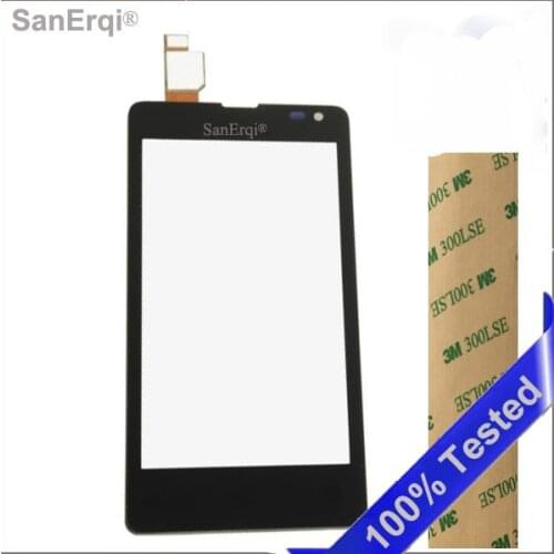 SanErqi 4.0" For Nokia Microsoft Lumia 435 N435 Touch Screen Digitizer Front Glass Lens Sensor Panel With 3M adhesive