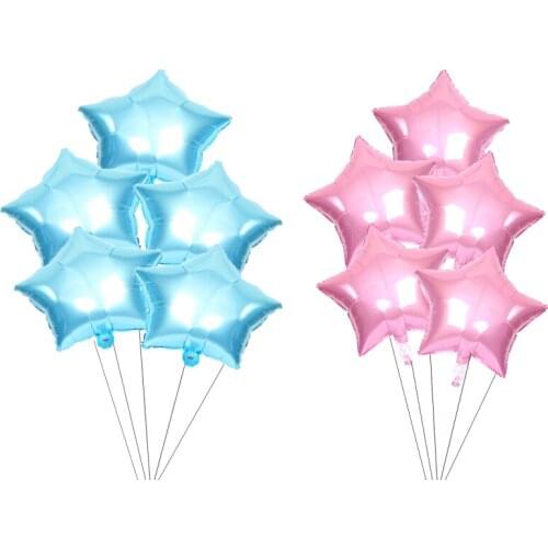 5Pcs/Lot 18inch Gold Silver Foil Stars Balloon Wedding BallDecoration Baby Shower Kids Children Birthday Party Balloons Globos