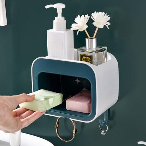 Modern Home Life Wall-mounted Soap Box Toilet Soap Box Innovative Bathroom Soap Case With A Drip Tray For Bathroom