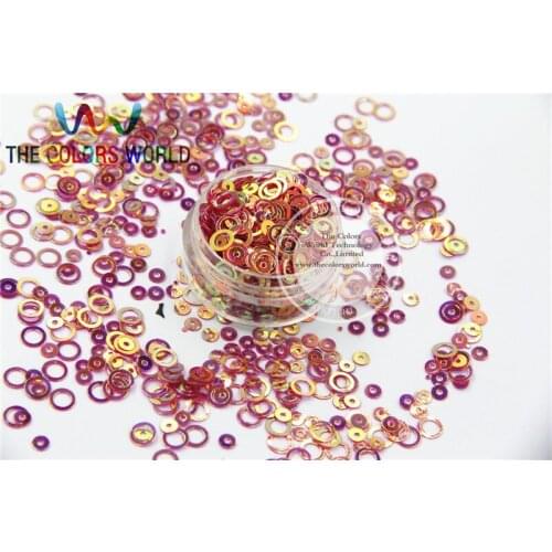 SHYJ85-71 Amazing Glitter Sequins Ring Circle Dot shaped sequins for nail Art or DIY decoration 1pack=50g