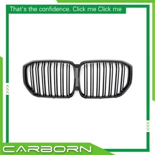 For BMW X5 G05 X6 G06 2019-ON Replacement Style ABS Double Slats Kidney Front Grille Overlay