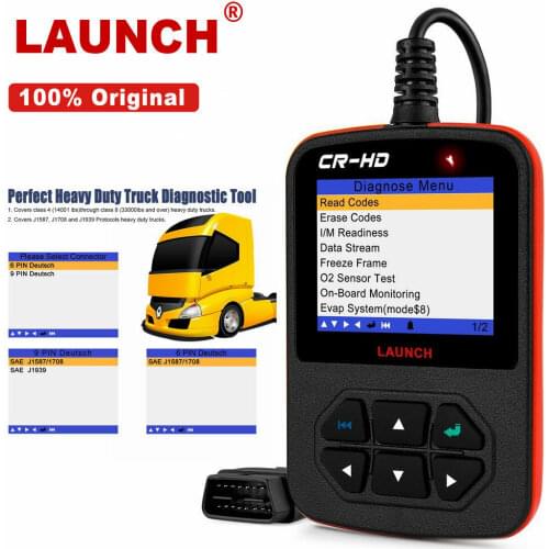 LAUNCH X431 CR-HD 24v Truck Diagnostic Tool Full OBD2 Code Reader Scanner for Auto Diagnostic Scanner For Trucks Automotive Tool