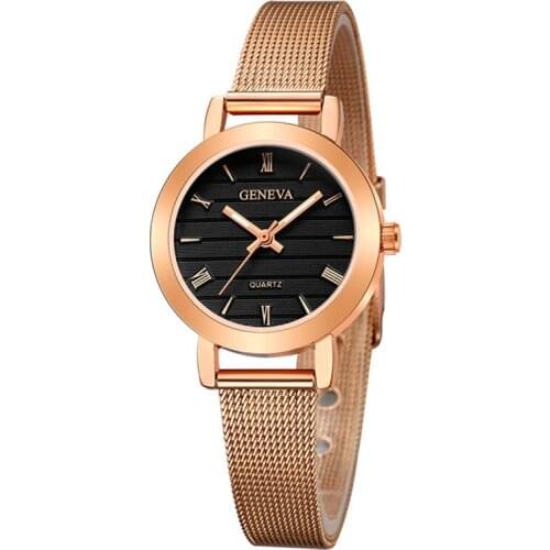 Women Stainless Steel Ultra-thin Watchband Hodinky Lady New Fashion Casual Rose Gold Gift Saat Drop Shipping Montre Femme