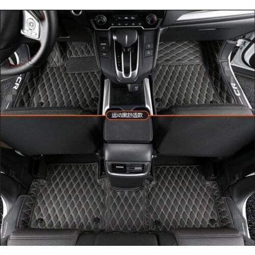 2 Colors Leather Special Car Floor Mats Custom Fit For Honda CR-V 2017 Auto Accessories Car Styling Carpet Cover