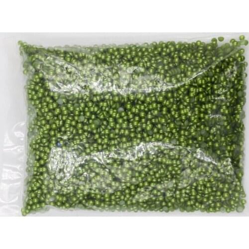 2mm,4mm,6mm,8mm,10mm,12mm,14mm Olivine Color Flat back ABS round Half Pearl beads, imitation plastic half pearl beads