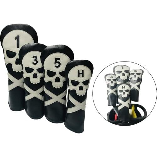 4Pcs Golf Club Wood Head Cover Driver Fairway Wood Head Cover Golf 1 3 5 UT Covers Replacement Sleeve Protector Guard
