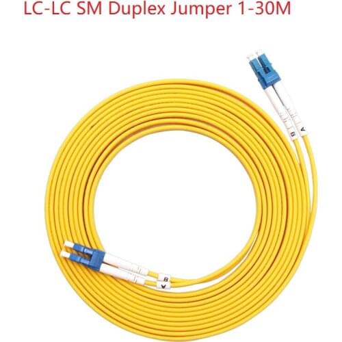 5 PCS 1-20M LC-LC UPC Duplex Single-mode Patch Cord Optical Fiber Pigtail Jumper FTTH Fiber Optic Jumper