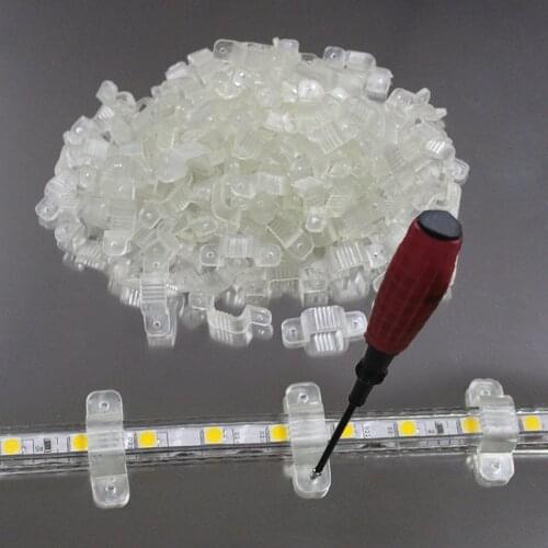 50pc LED Strip Light Fastener Clips LED Strip Lights 5050 5730 3528 2835 Clips Flexible Mounting Fixer for Fixing LED Strip Clip