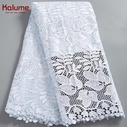 Kalume African Guipure Cord Lace Fabric High Quality Nigerian French Guipure Cord Lace Fabric 2021 For Diy Dress Sewing H2568