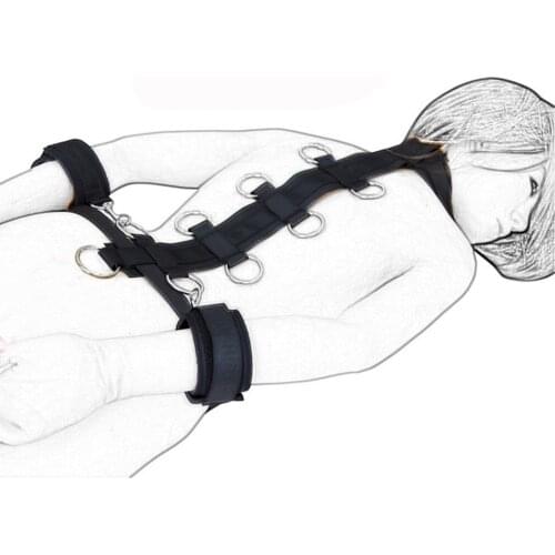 CamaTech Sex Slave Collar with Handcuffs Nylon Neck Collar To Hand Bondage Restraints Harness Fetish BDSM Adult Game For Couples
