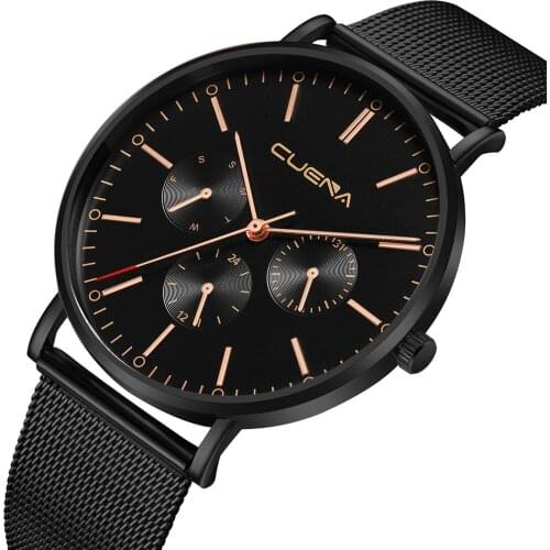 2021 New Fashion Womens Watch Business Quartz Luxury Stainless Steel Mesh Watches Women Alloy Dial Simple Clock Montre Femme