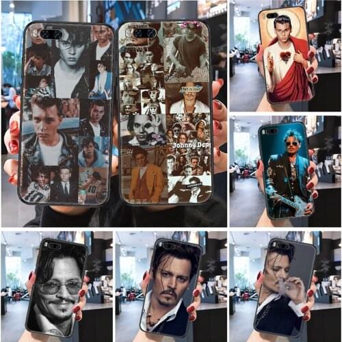 Johnny Depp Phone case For Xiaomi Mi Max Note 3 A2 A3 8 9 9T 10 Lite Pro Ultra Frosted black art funda painting bumper 3D back