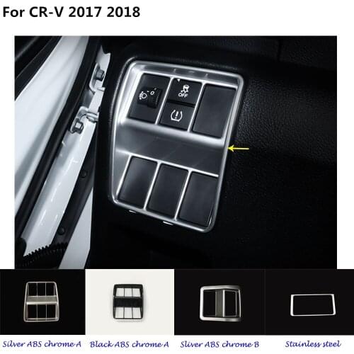 For Honda CRV CR-V 2017 2018 car trims accessories/stainless steel fog light left switch panel Middle Under control Central 1pcs