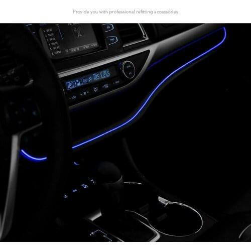 For Toyota Highlander 2015 2016 2017 2018 Ice Blue Color Led Car Dashboard Central Control Atmosphere Light