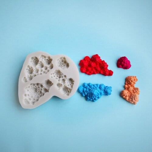 Coral Shape Fondant Cake Silicone Mold Pastry Biscuits Chocolate Mold Clay Soap Ice Cube Mould Baking Cake Decorating Tools Q063