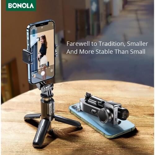 Bonola Handheld Gimbal Stabilizer Tripod for iPhone 12 Pro MAX/Samsung S21 S20 Note 20/Xiaomi Smartphone Gimble Selfie Stick